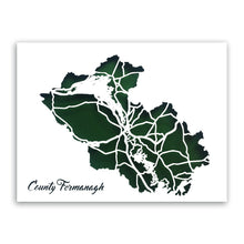 Load image into Gallery viewer, County FERMANAGH - Papercut map - Designed Imagined Made in Ireland

