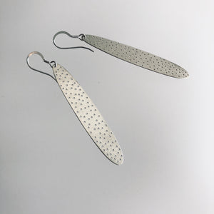 Leaf drop Earrings Sterling Silver Large - Shore Collection, Made in Ireland