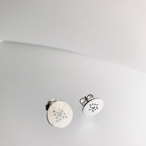 Circle Stud Earrings Sterling Silver - Circle Collection, Made in Ireland