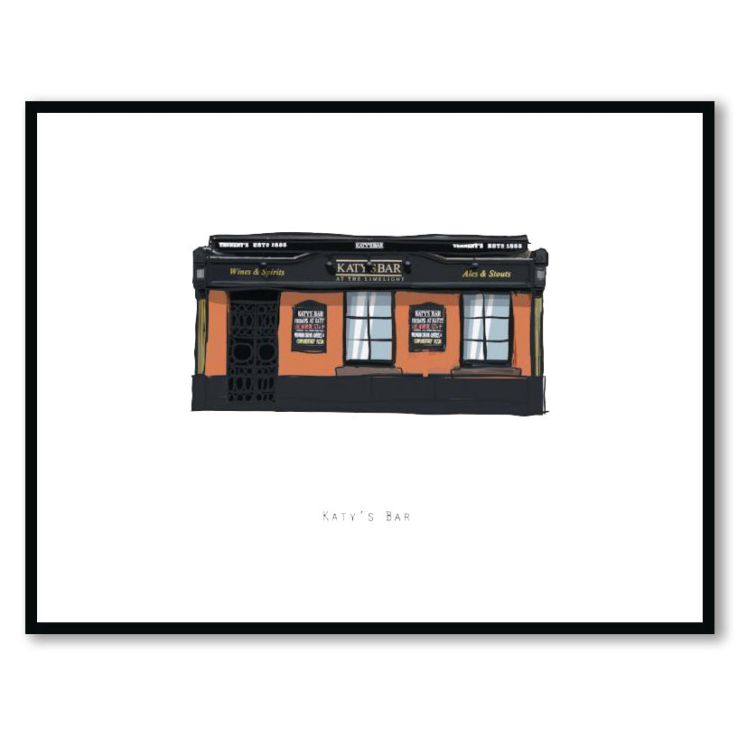 KATY'S BAR - Belfast Pub Print - Made in Ireland