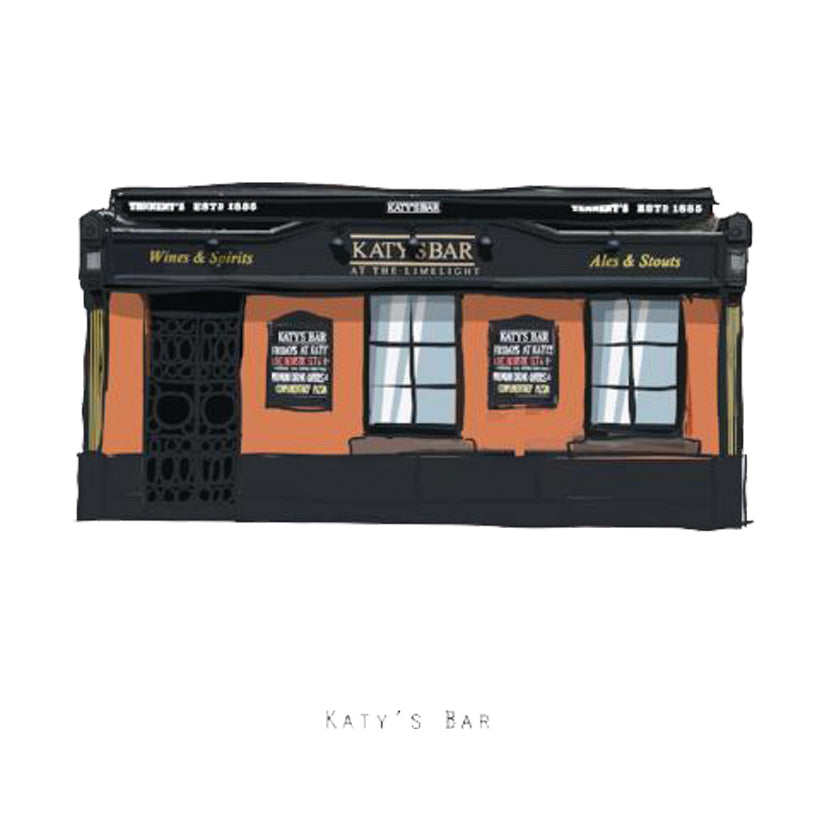 KATY'S BAR - Belfast Pub Print - Made in Ireland