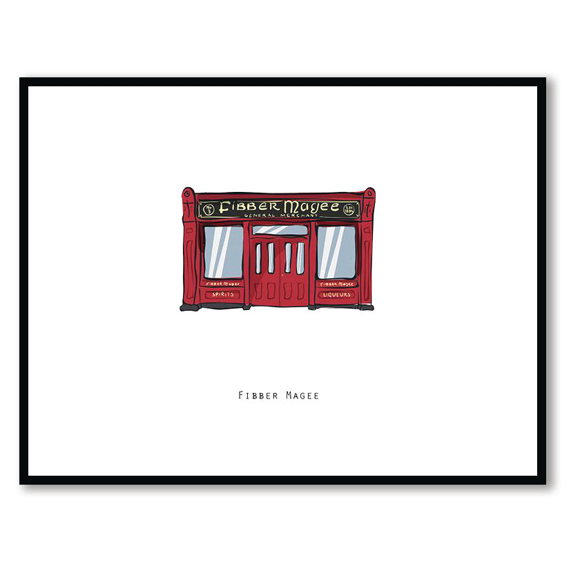 FIBBER MAGEE - Belfast Pub Print - Made in Ireland