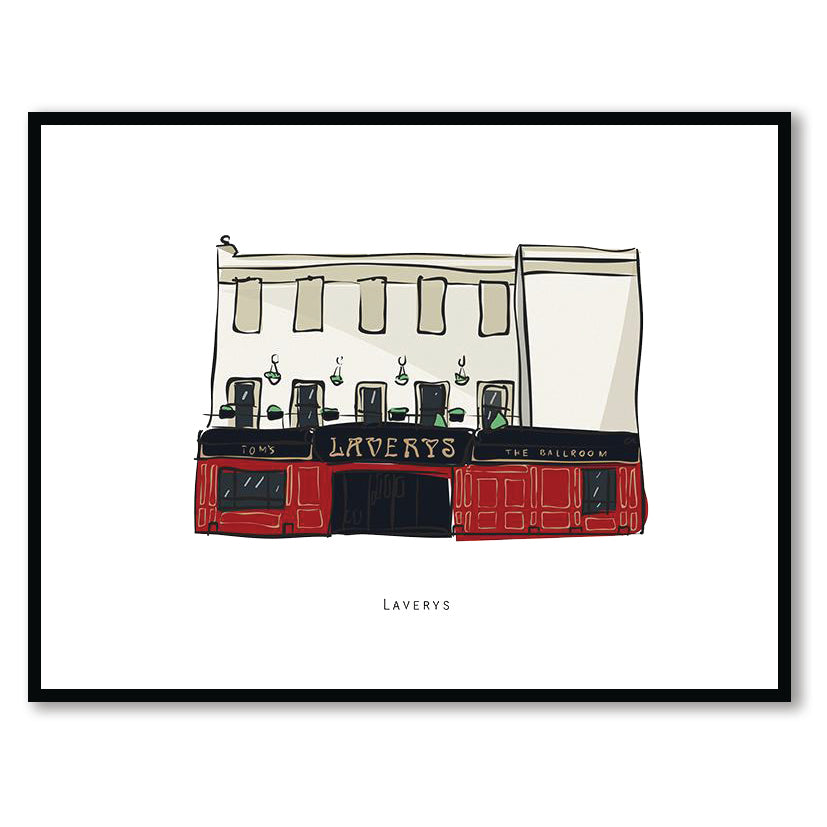LAVERYS - Belfast Pub Print - Made in Ireland