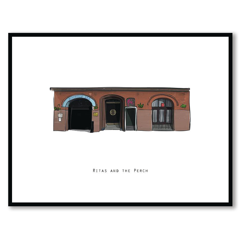 RITAS AND THE PERCH - Belfast Pub Print - Made in Ireland