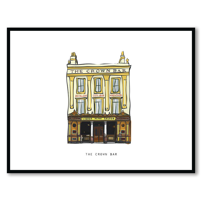 The CROWN - Belfast Pub Print - Made in Ireland