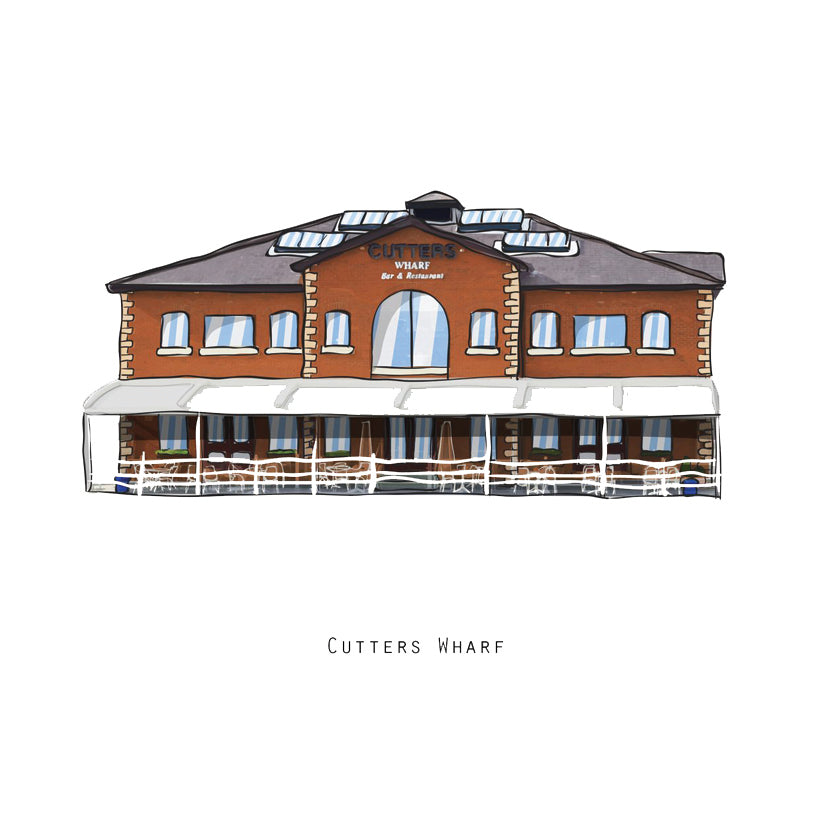 CUTTERS WARF - Belfast Pub Print - Made in Ireland