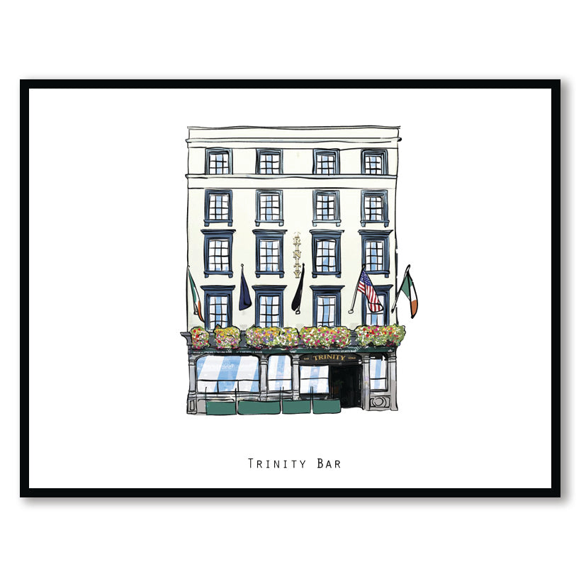 TRINITY BAR - Dublin Pub Print - Made in Ireland