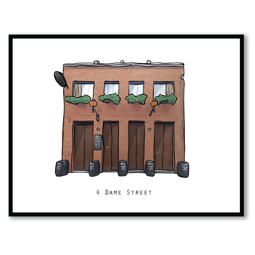 4 DAME STREET - Dublin Pub Print - Made in Ireland