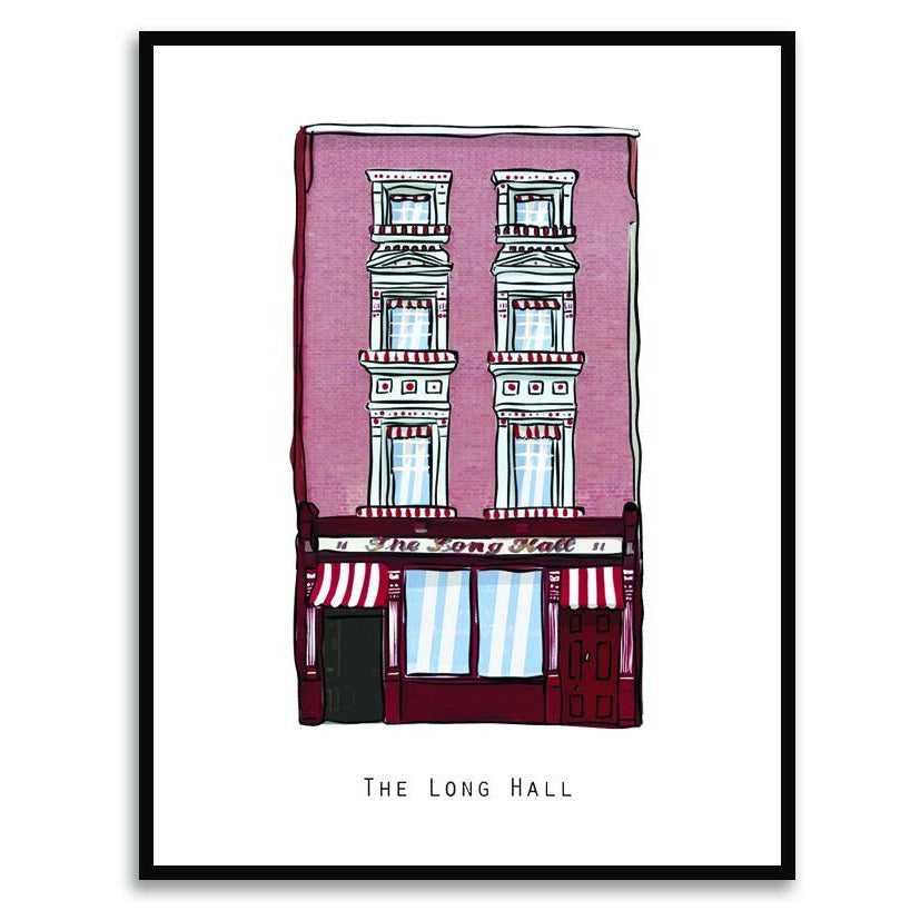 The LONG HALL - Dublin Pub Print - Made in Ireland