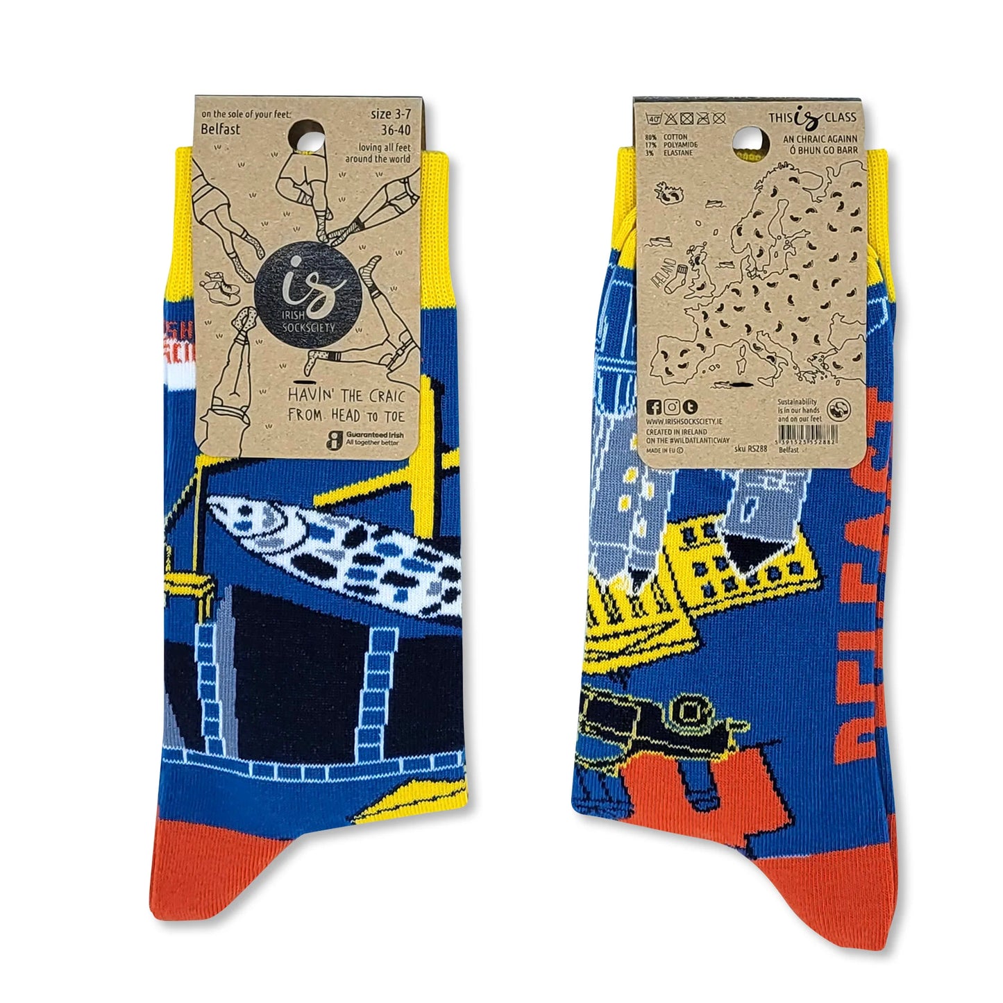 BELFAST - Funny Irish Socks Made in Ireland