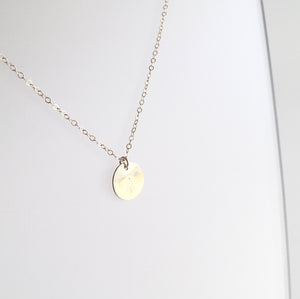 TREE DISC PENDANT Necklace Gold Plated