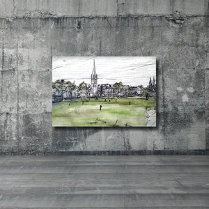 CRICKET ON THE MALL -  Club Ground County Armagh by Stephen Farnan