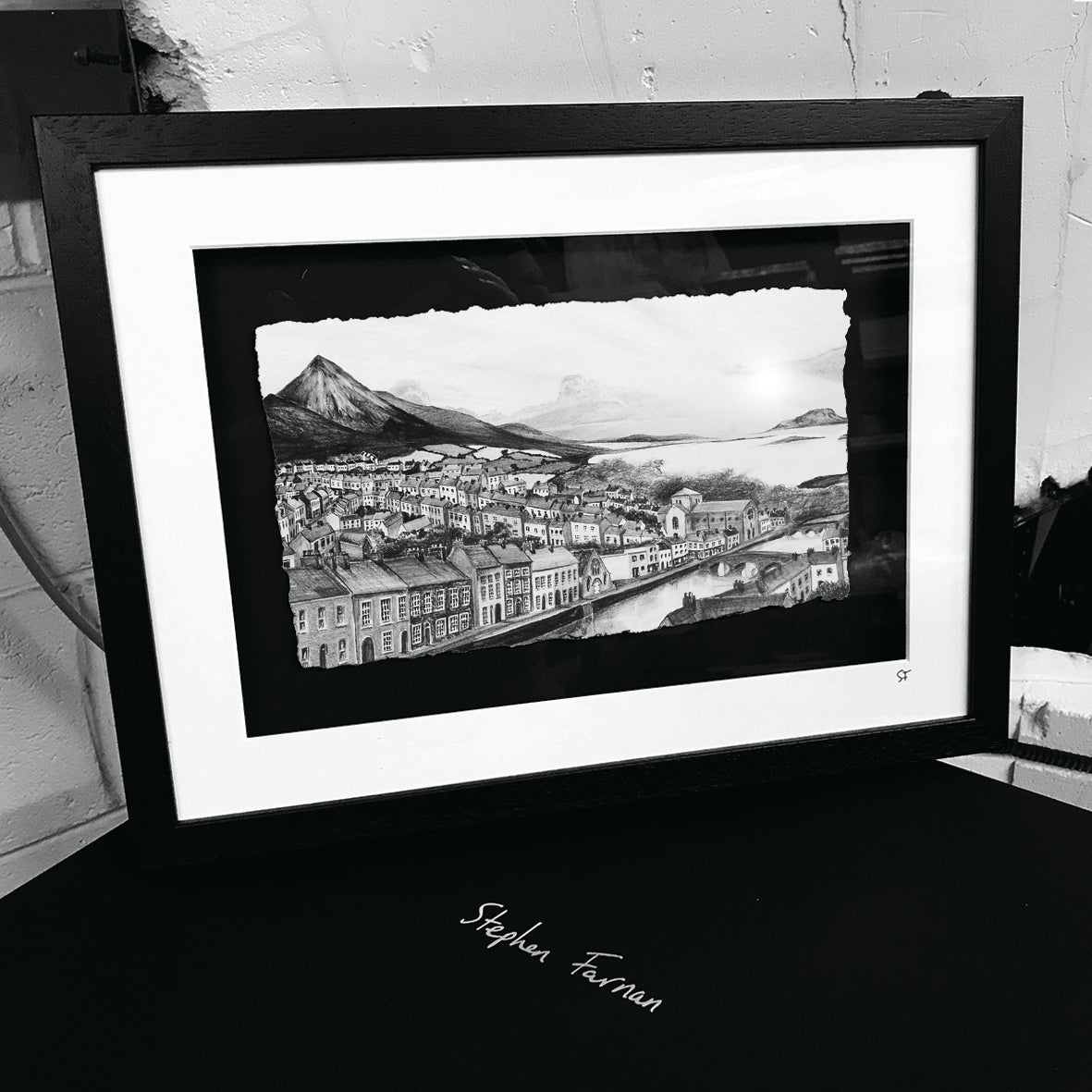 CROAGH PATRICK OVERLOOKING WESTPORT - The Reek Georgian Town County Mayo by Stephen Farnan