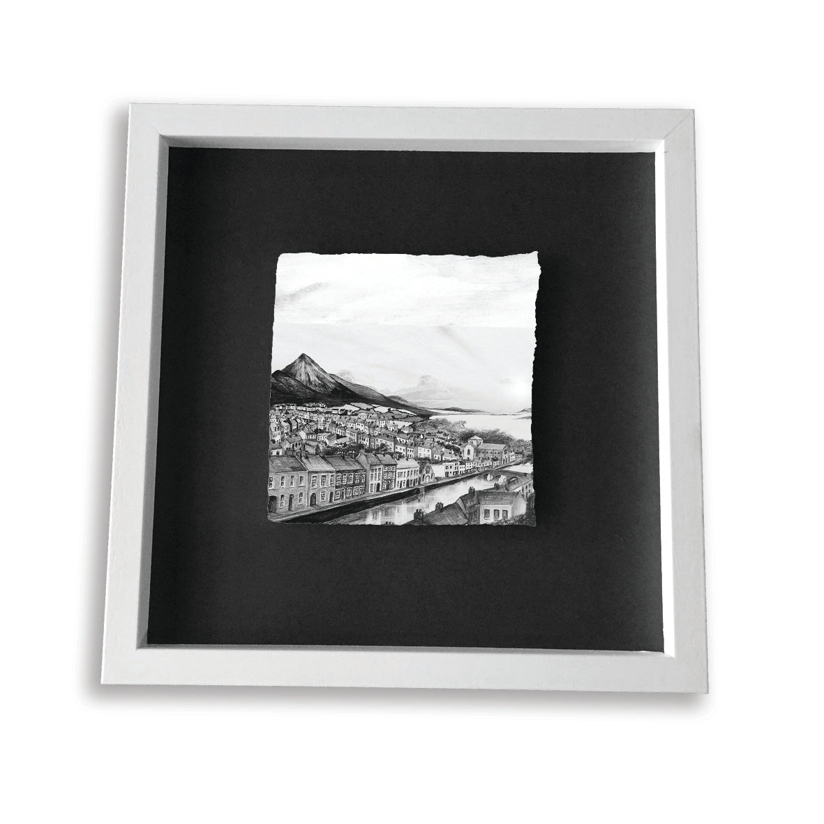 CROAGH PATRICK OVERLOOKING WESTPORT - The Reek Georgian Town County Mayo by Stephen Farnan