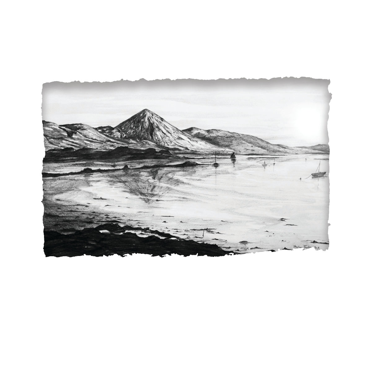 CROAGH PATRICK AT CLEW BAY - Mountain The Reek West of Ireland County Mayo by Stephen Farnan