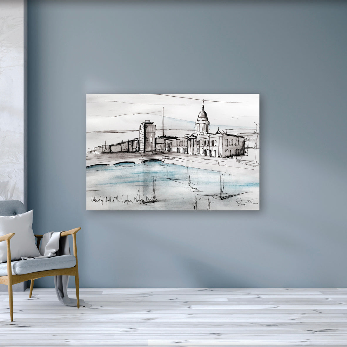 Customs House & The Liberty Hall - County Dublin by Stephen Farnan