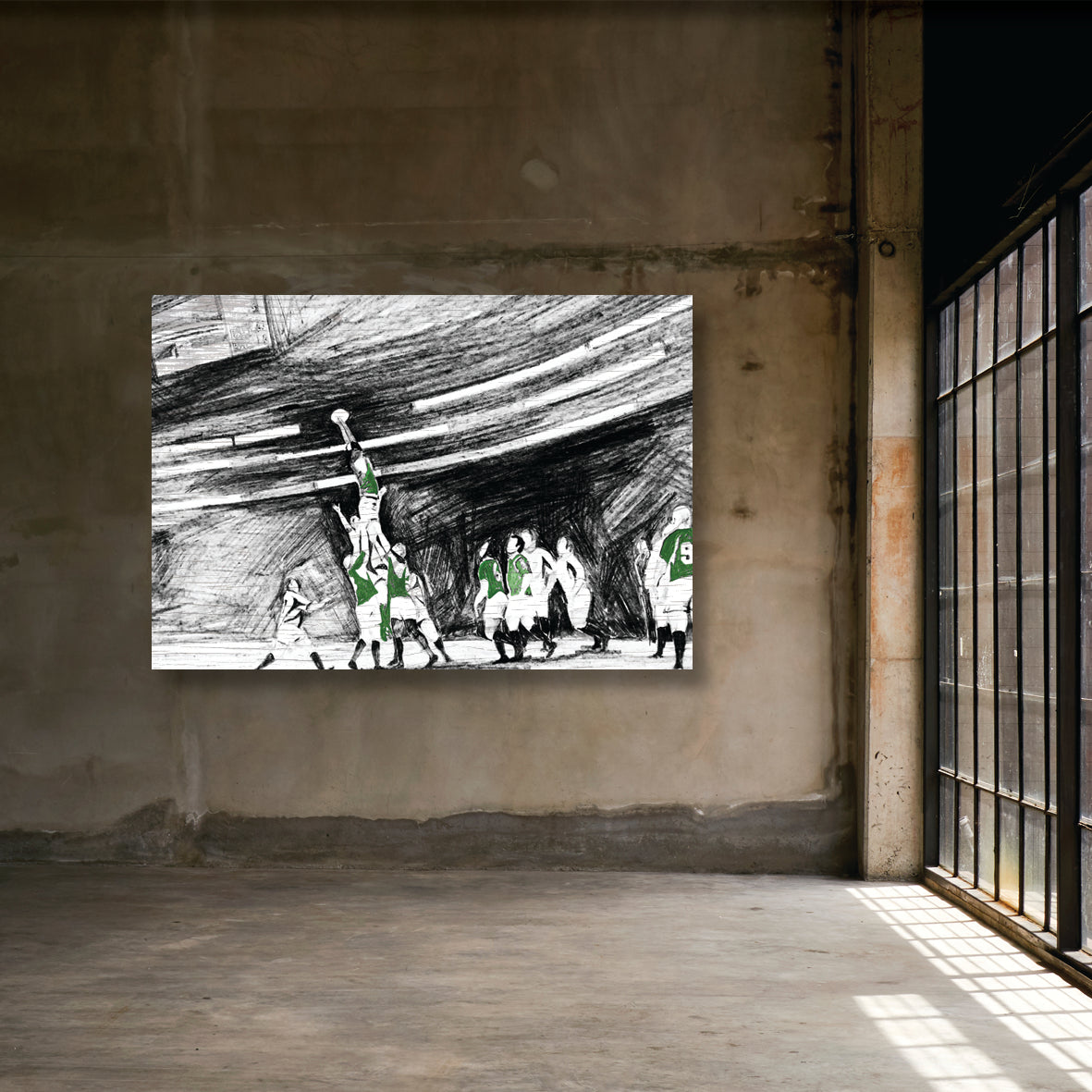 THE CATCH - Ireland England Rugby Lineout Croke Park County Dublin by Stephen Farnan