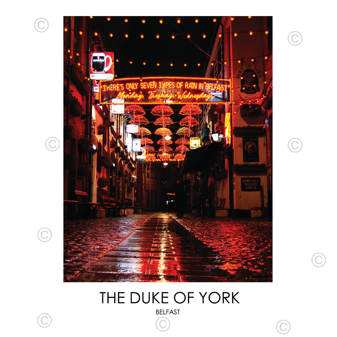 THE DUKE OF YORK BELFAST - Night - Contemporary Photography Print from Northern Ireland