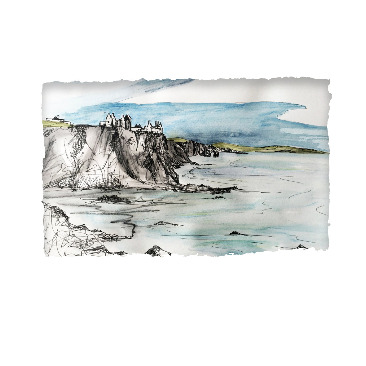 DUNLUCE CASTLE - Medieval Ruins North Coast County Antrim by Stephen Farnan