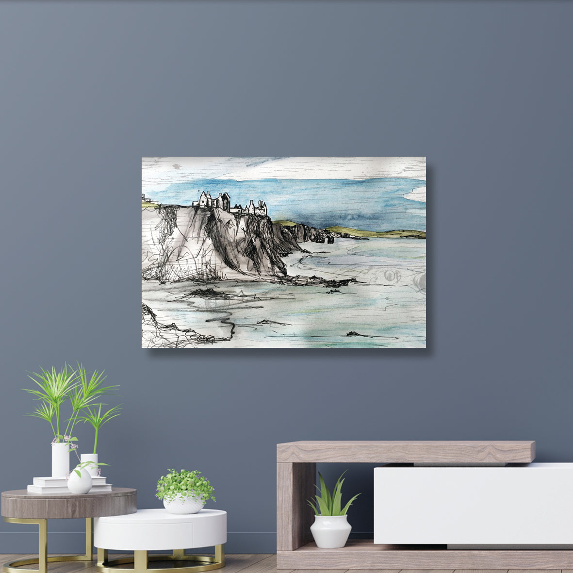 DUNLUCE CASTLE - Medieval Ruins North Coast County Antrim by Stephen Farnan