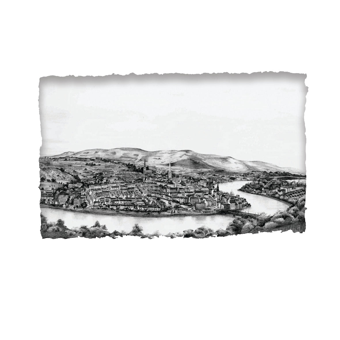 DERRY FROM THE WATERSIDE - Walled City County Derry by Stephen Farnan