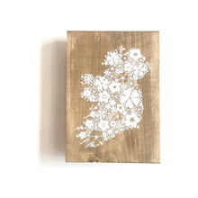 Load image into Gallery viewer, FLORAL IRELAND MAP - Once Upon a Dandelion - Wood Art Sign - Made in Ireland
