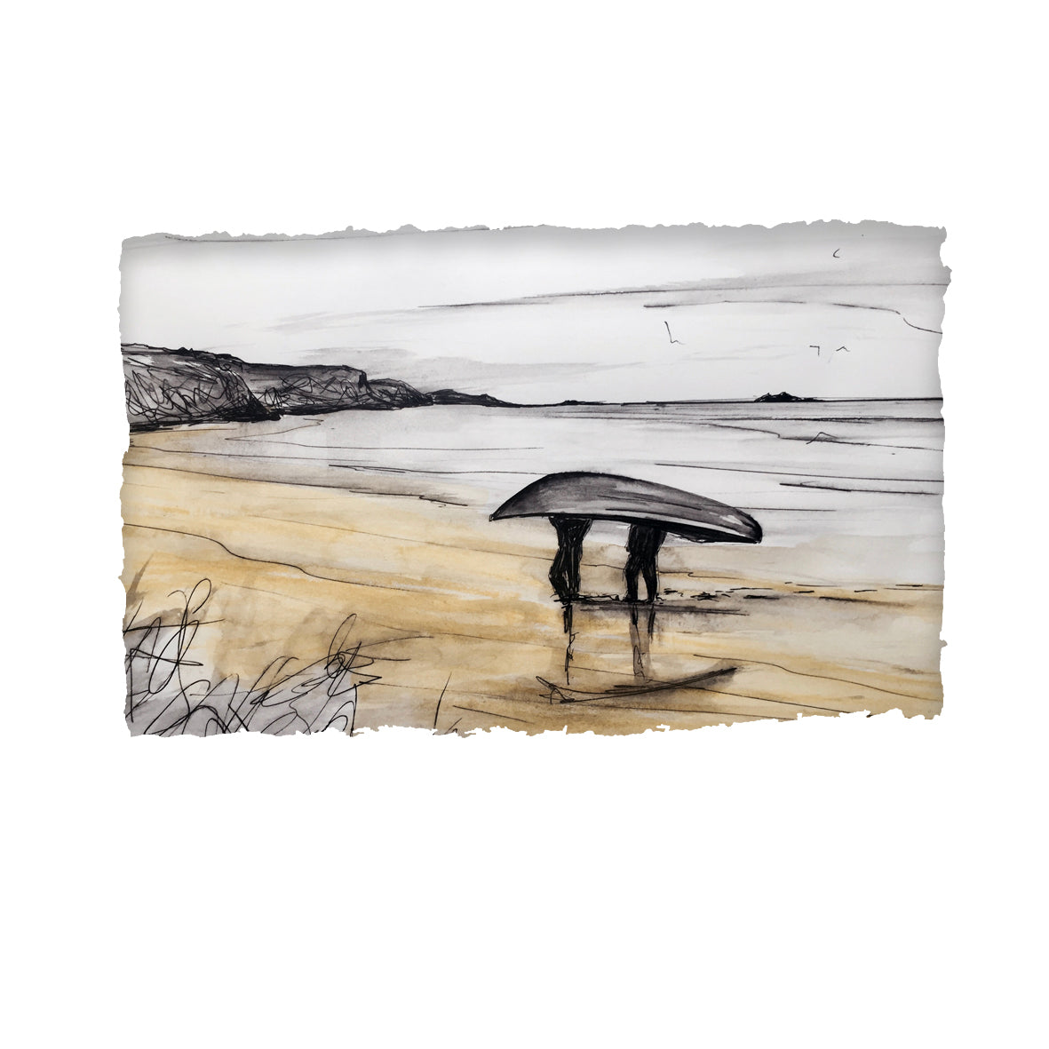 GOING HOME - Curragh Fishermen Boats West of Ireland by Stephen Farnan