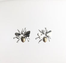 Load image into Gallery viewer, BUMBLE BEE Earrings Gold Plated on solid Silver
