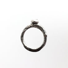 Load image into Gallery viewer, Silver Beaten Raw Ruby Stone Ring - by Ghost &amp; Bonesetter - Made in Belfast
