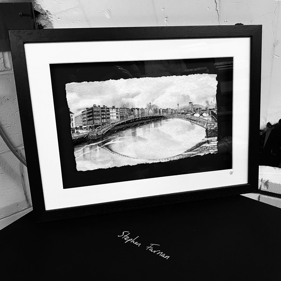 HA'PENNY BRIDGE, DUBLIN - Old Bridge in the Heart of Dublin City by Stephen Farnan Made in Ireland