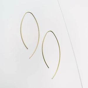 Gold Fine Curve Earrings