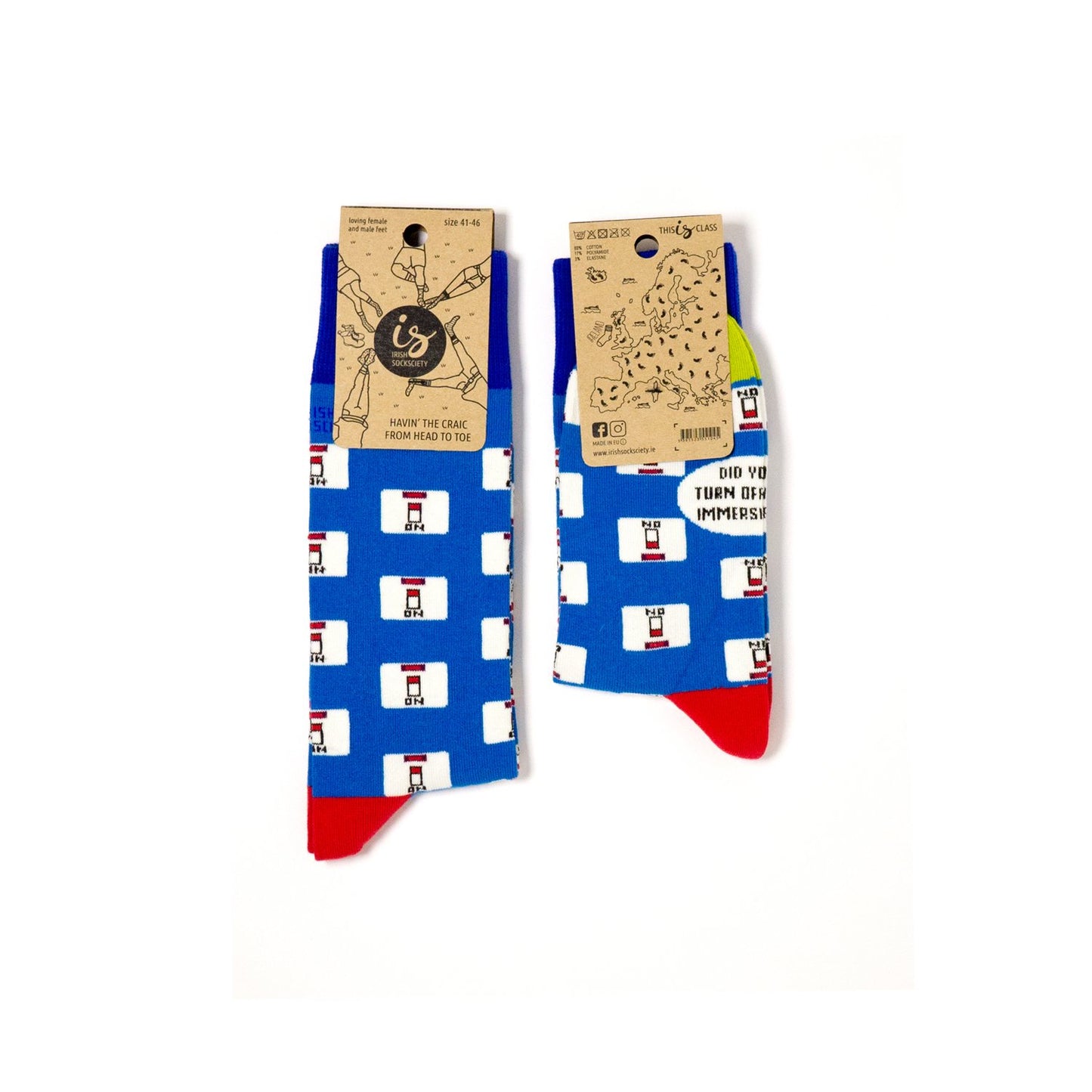 DID YOU TURN OFF THE IMMERSION? - Funny Irish Socks Made in Ireland
