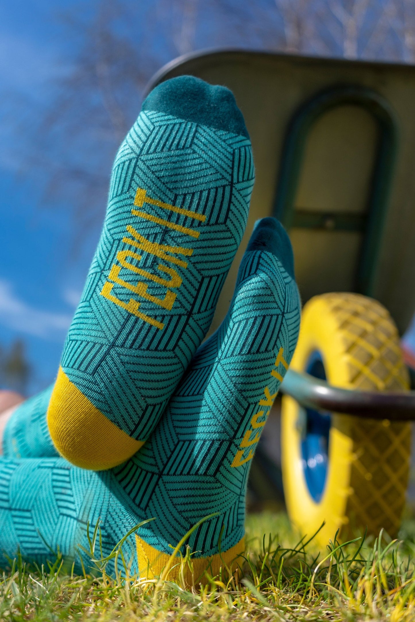 FECK IT - Blue - Funny Irish Socks Made in Ireland