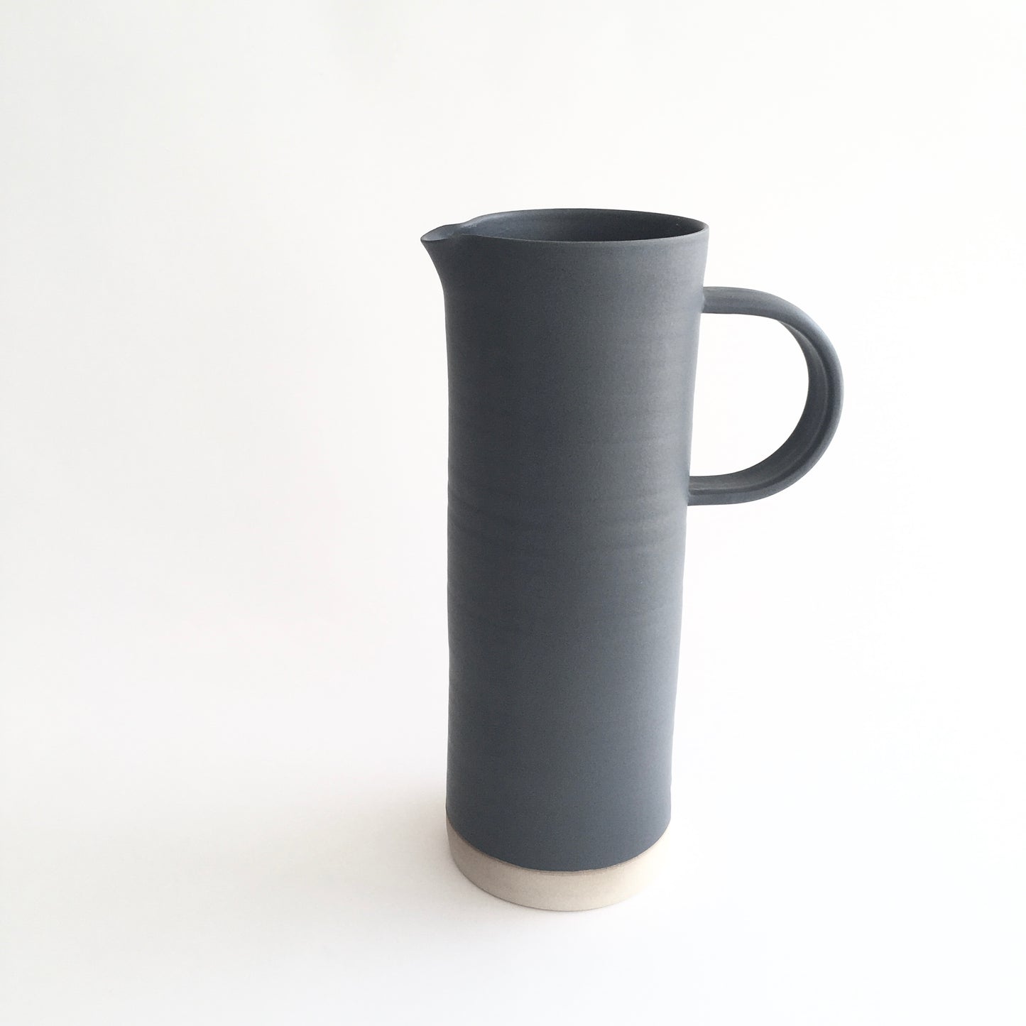 CHARCOAL - Tall Handled Jug - Hand Thrown Contemporary Irish Pottery