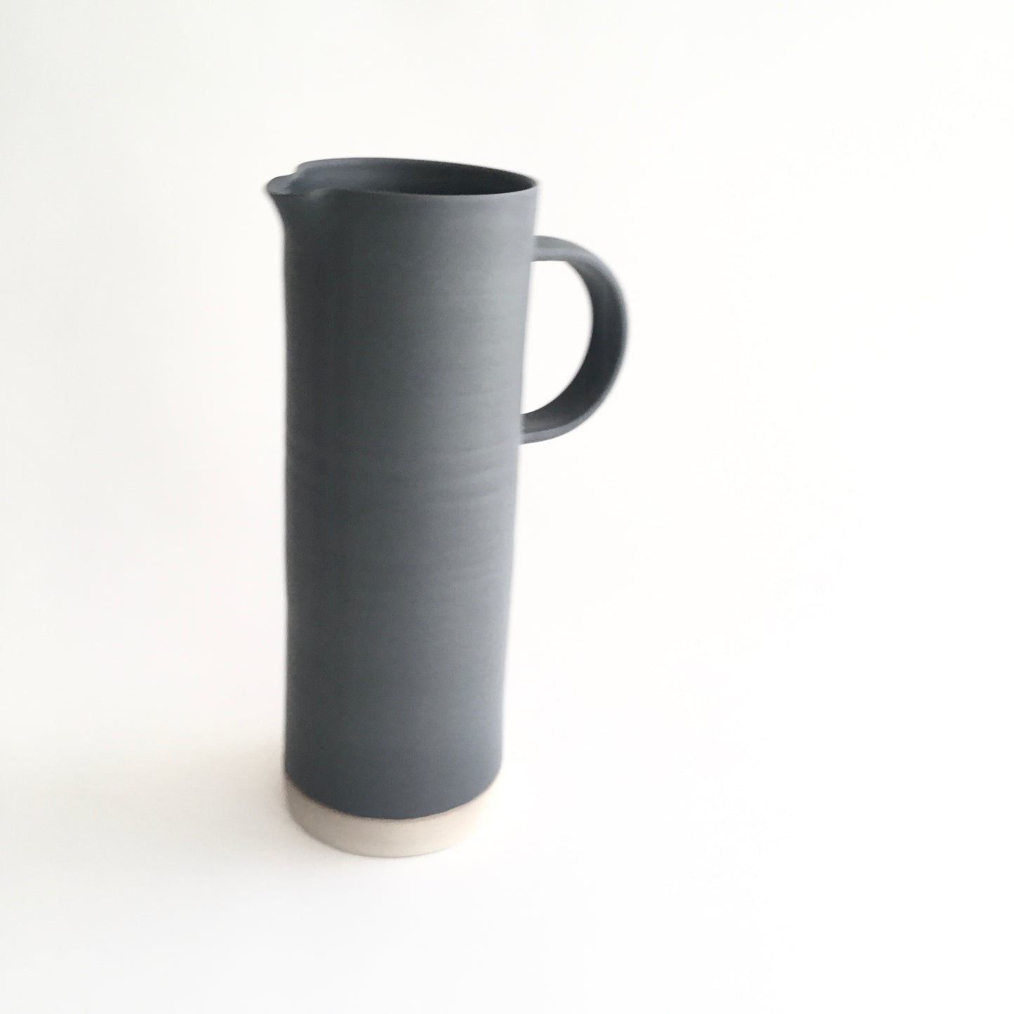 CHARCOAL - Tall Handled Jug - Hand Thrown Contemporary Irish Pottery