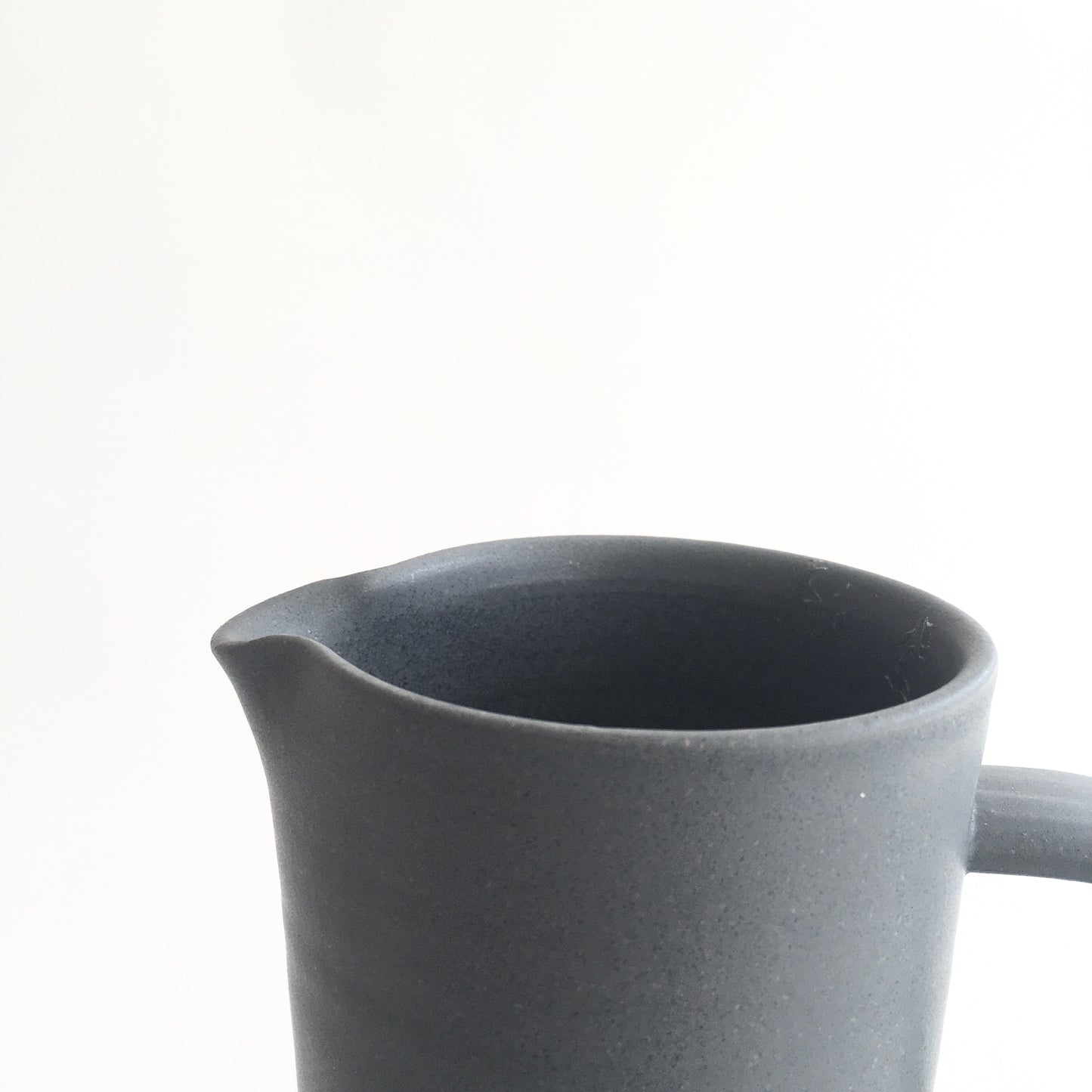 CHARCOAL - Tall Handled Jug - Hand Thrown Contemporary Irish Pottery