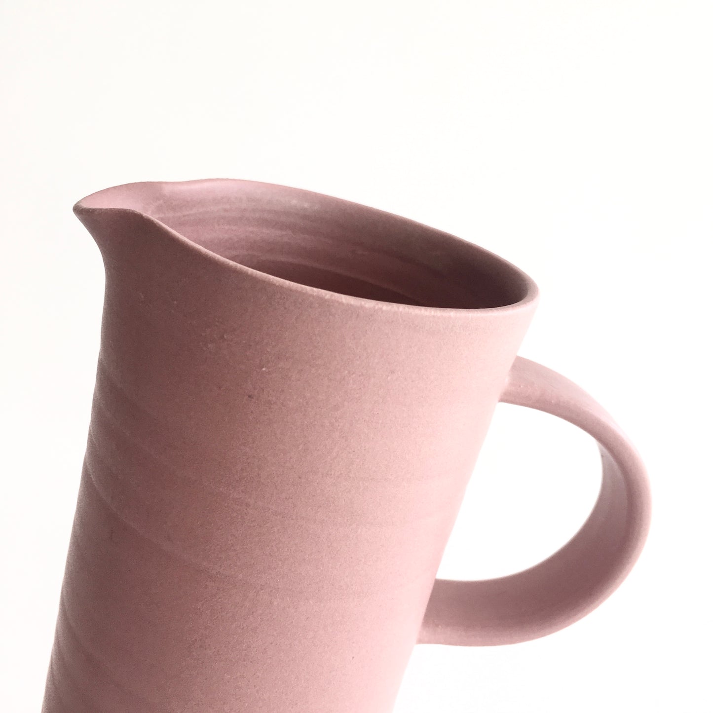 CORAL - Tall Handled Jug - Hand Thrown Contemporary Irish Pottery