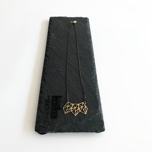 Three Point Brass Necklace - Kaiko - Made in Ireland