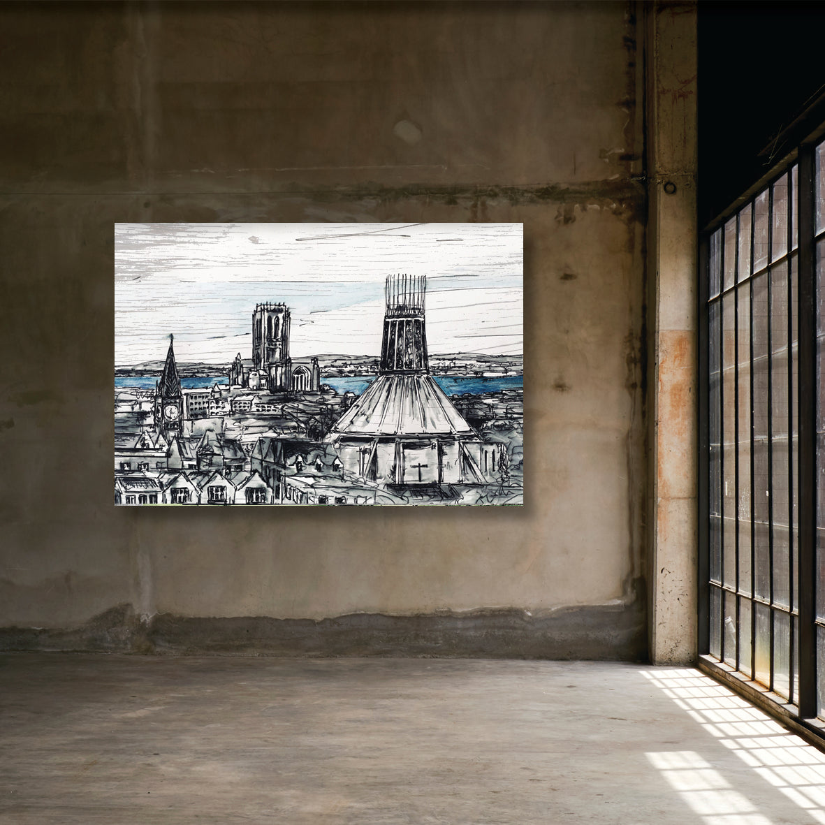 LIVERPOOL - Twin Cathedrals of Liverpool England - by Stephen Farnan