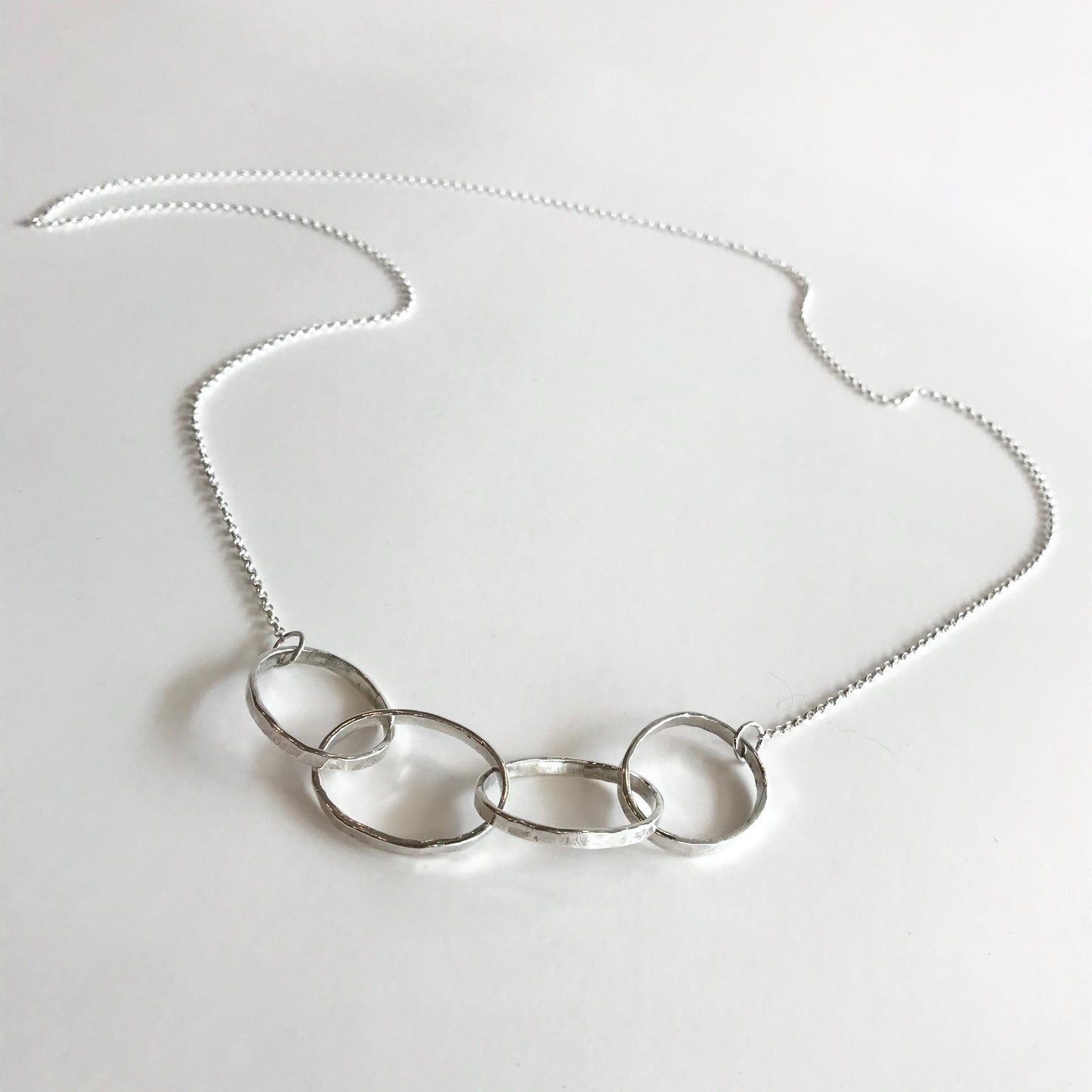 FADA - Beaten Oval Rings Necklace - Made in Ireland