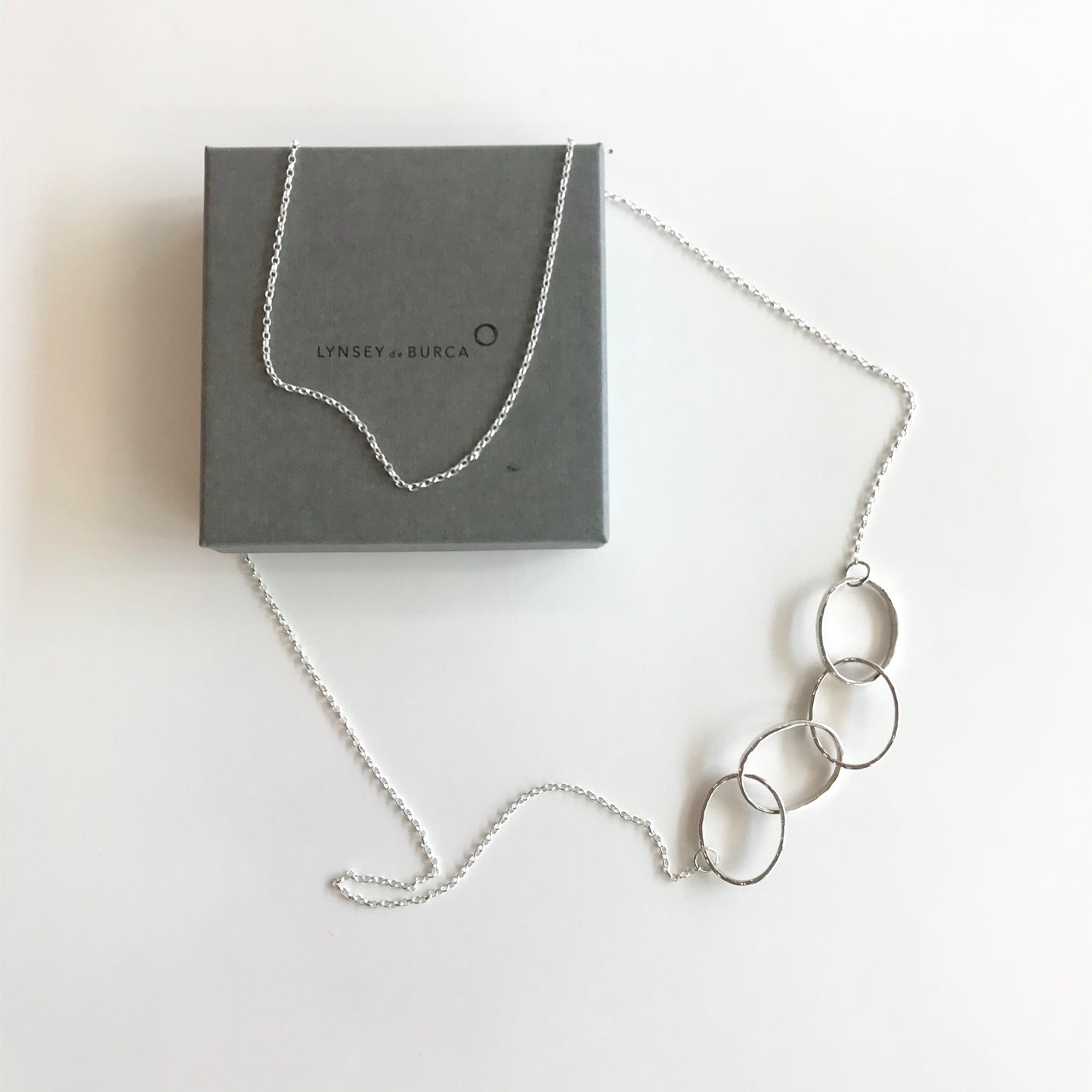 FADA - Beaten Oval Rings Necklace - Made in Ireland