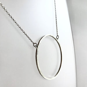 ANCAIRE - Gold Plated Silver Circle Pendant Necklace - Made in Ireland