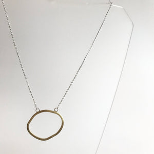 DRIFT - Gold Plated Textured Organic Pendant Necklace - Made in Ireland