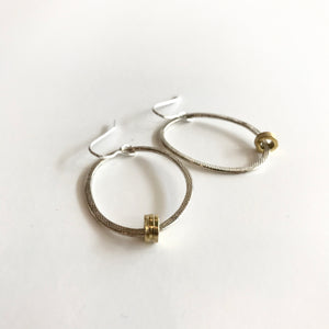 DRIFT Oval Drops Earrings with Gold Plate