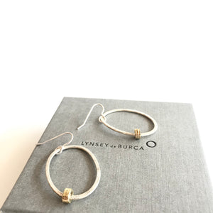 DRIFT Oval Drops Earrings with Gold Plate