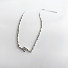 Load image into Gallery viewer, BOLT - Cubic Zirconia + Silver Necklace - Designed, Imagined, Made in Ireland
