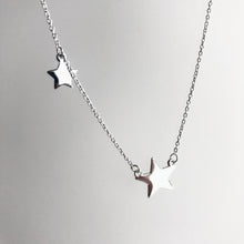 Load image into Gallery viewer, DOUBLE STAR Silver Necklace - Designed, Imagined, Made in Ireland
