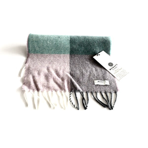 Spearmint Smoke Lambswool Scarf - Made in Donegal Ireland