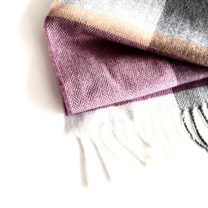 Beetroot Smoke Lambswool Scarf - Made in Donegal Ireland