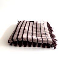 Load image into Gallery viewer, Wine Ombré Lambswool Throw - Handmade in Donegal Ireland
